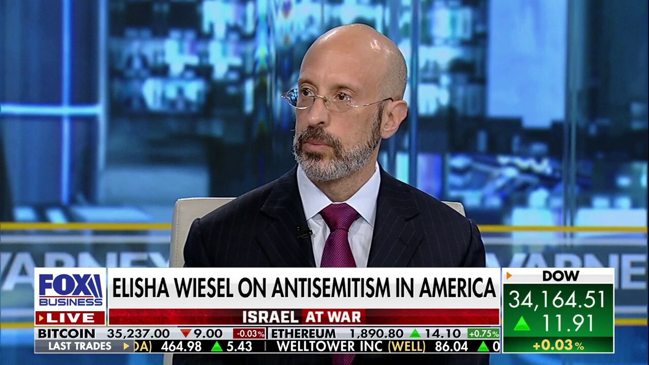 Elisha Wiesel, son of Holocaust survivor Elie Wiesel, joined ‘Varney & Co.’ to discuss the Israel-Hamas war and its impact on the rise in antisemitism in America.
