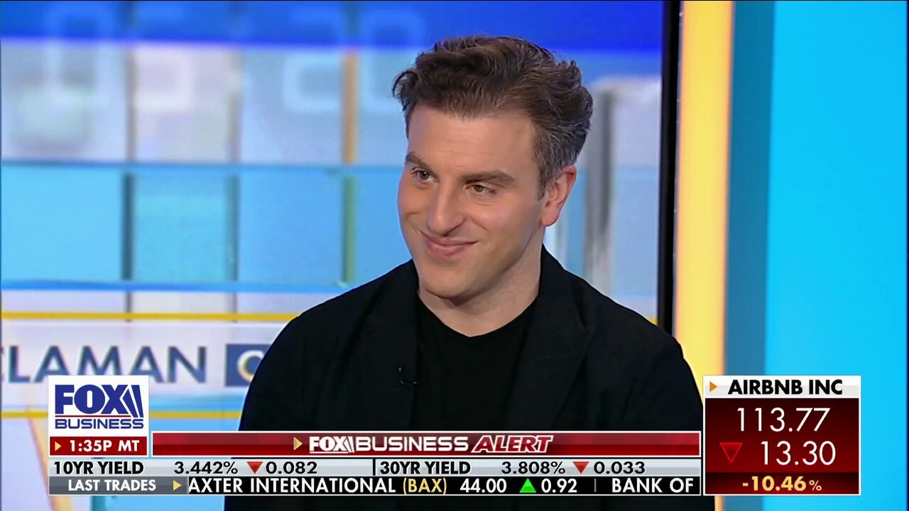 Airbnb co-founder and CEO Brian Chesky discusses what's behind the travel slowdown and how the company can benefit from artificial intelligence on 'The Claman Countdown.'