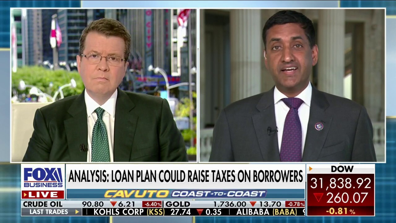 California Democrat Rep. Ro Khanna celebrates the president's student loan policy, supports forgiving medical debt and says the nation is in deficit because we're not taxing billionaires on 'Cavuto: Coast to Coast.'