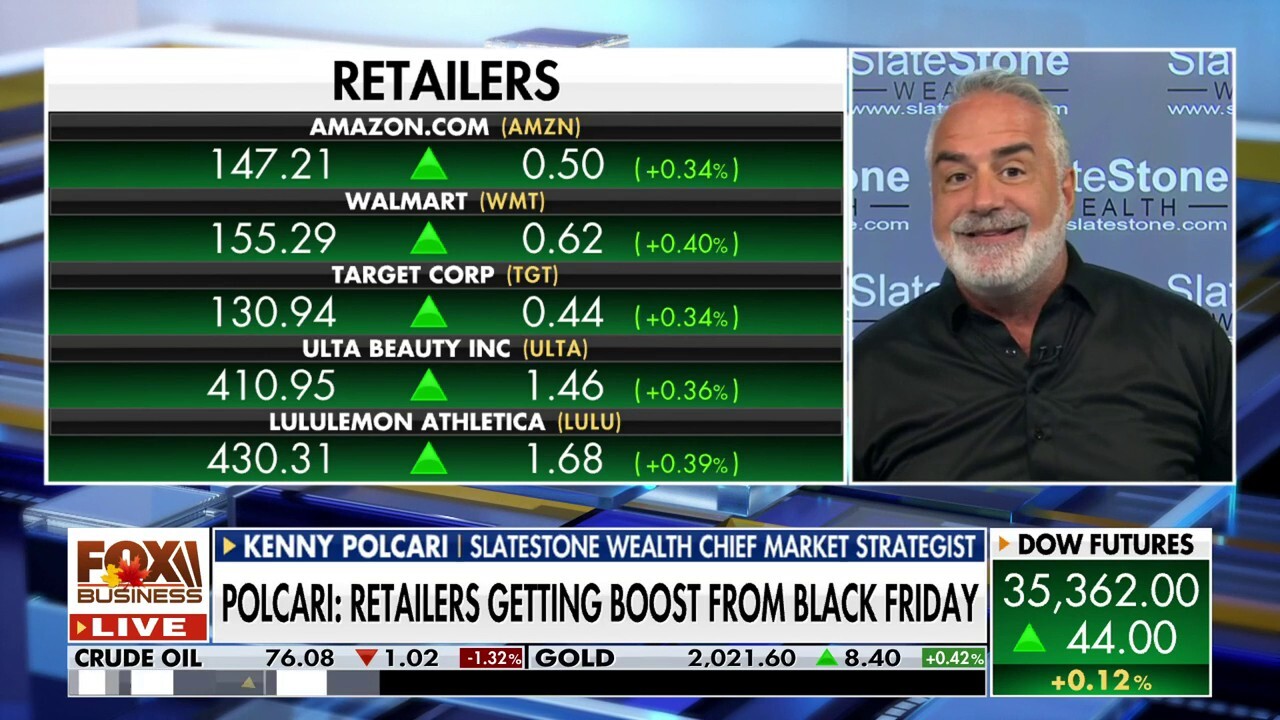 SlateStone Wealth chief market strategist Kenny Polcari predicts retailers will still do well on Black Friday despite consumer conditions on ‘Varney & Co.’