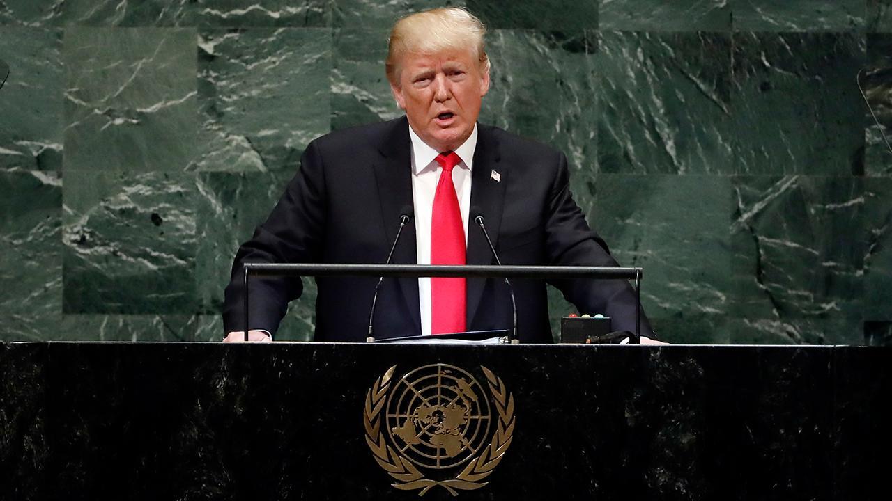 Trump takes hard line on Iran in UN speech