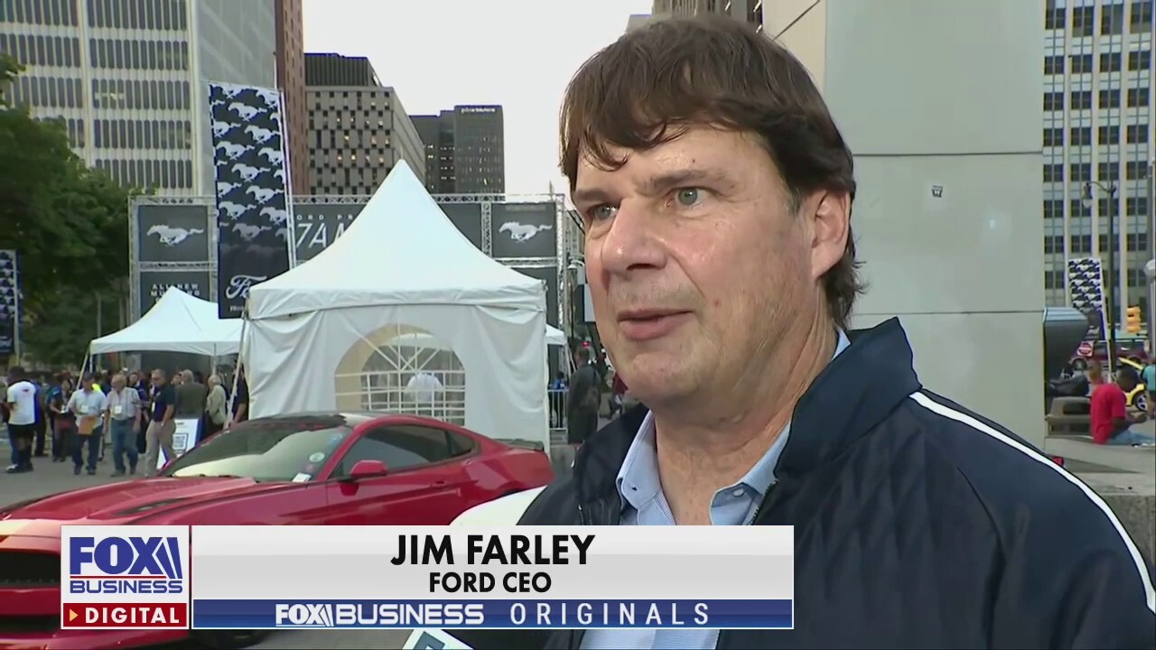 FOX Business correspondent Grady Trimble speaks to Ford CEO Jim Farley about the evolution of the company's electric vehicle and ICE businesses.