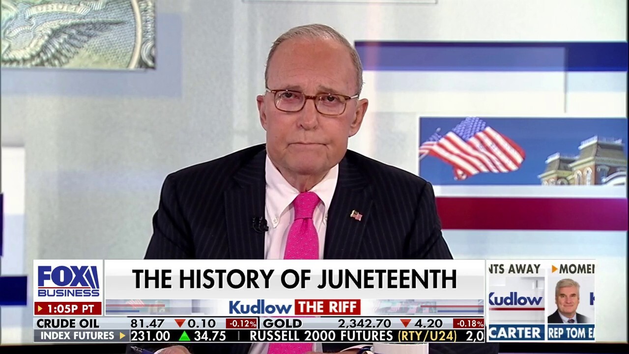 FOX Business host Larry Kudlow gives his take on Juneteenth and the race to attract Black voters on ‘Kudlow.’