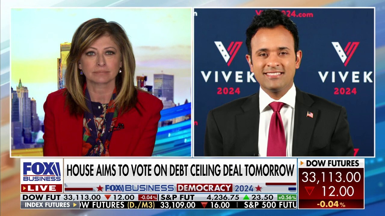 2024 presidential candidate and entrepreneur Vivek Ramaswamy gives his take on the debt ceiling vote, government spending, his visit to Chicago's South Side and LinkedIn locking his account.
