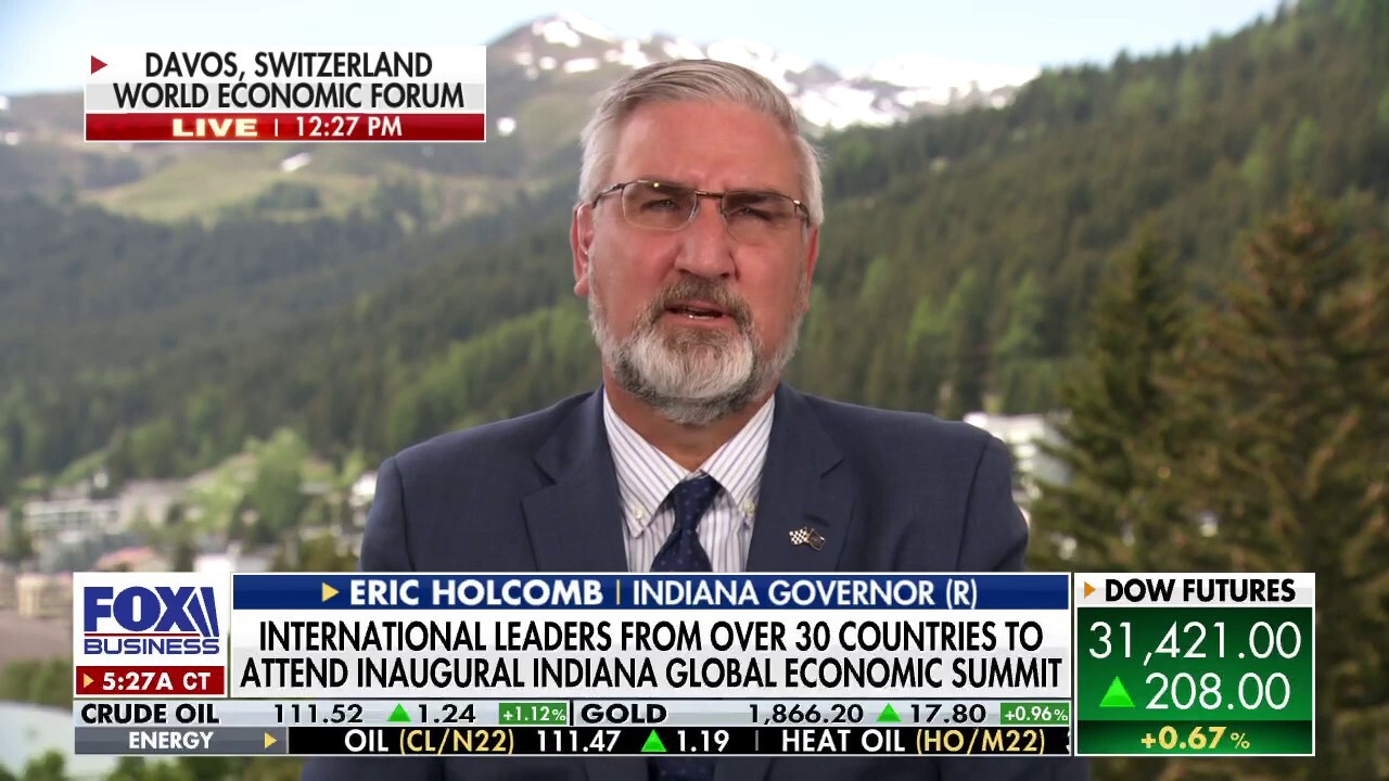 Indiana Gov. Eric Holcomb discusses the state’s international ‘connections’ ahead of his panel at the World Economic Forum in Davos, Switzerland.