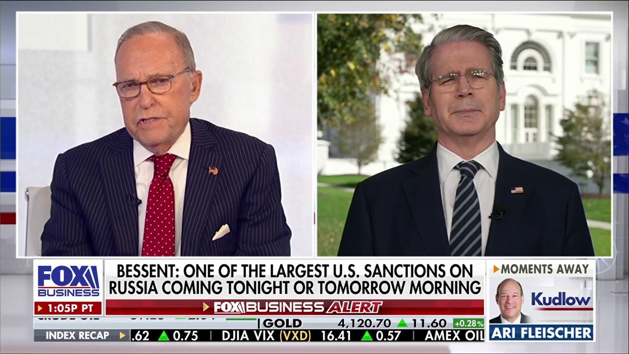 U.S. Treasury Secretary Scott Bessent announces sanctions against Russia will be coming on 'Kudlow.'