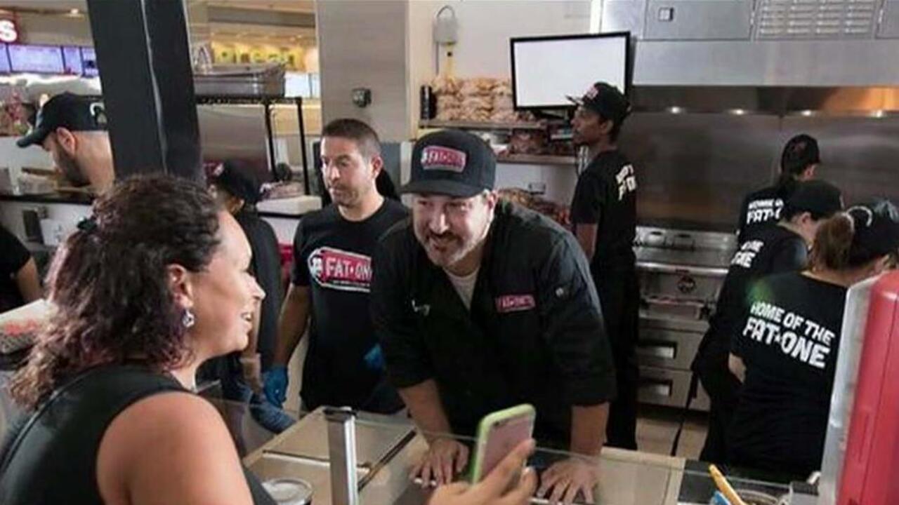 Joey Fatone, from boy band to food stand