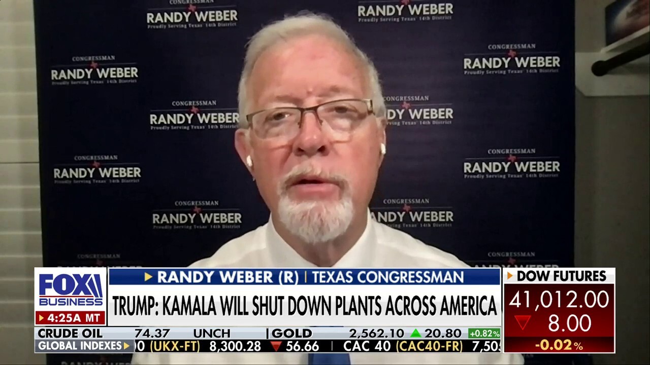 Rep. Randy Weber, R-Texas, criticizes energy policies coming from the Harris-Walz platform and provides an update on the border crisis.