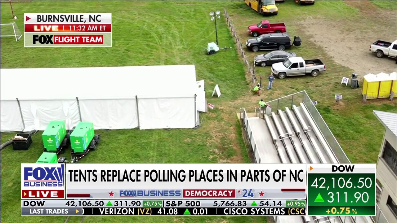 Tents replace polling places in parts of North Carolina 