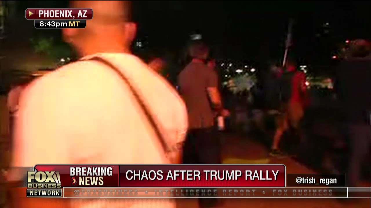 Chaos following Trump rally