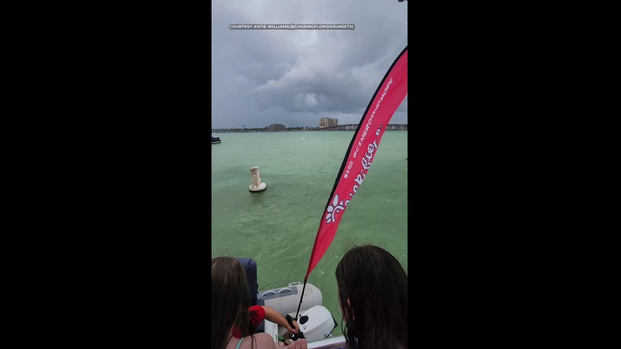 A third-party service brings Chick-fil-A deliveries from Crab Island by boat in Florida. Video courtesy: Katie Wiliams/@chasingfloridasunsets 