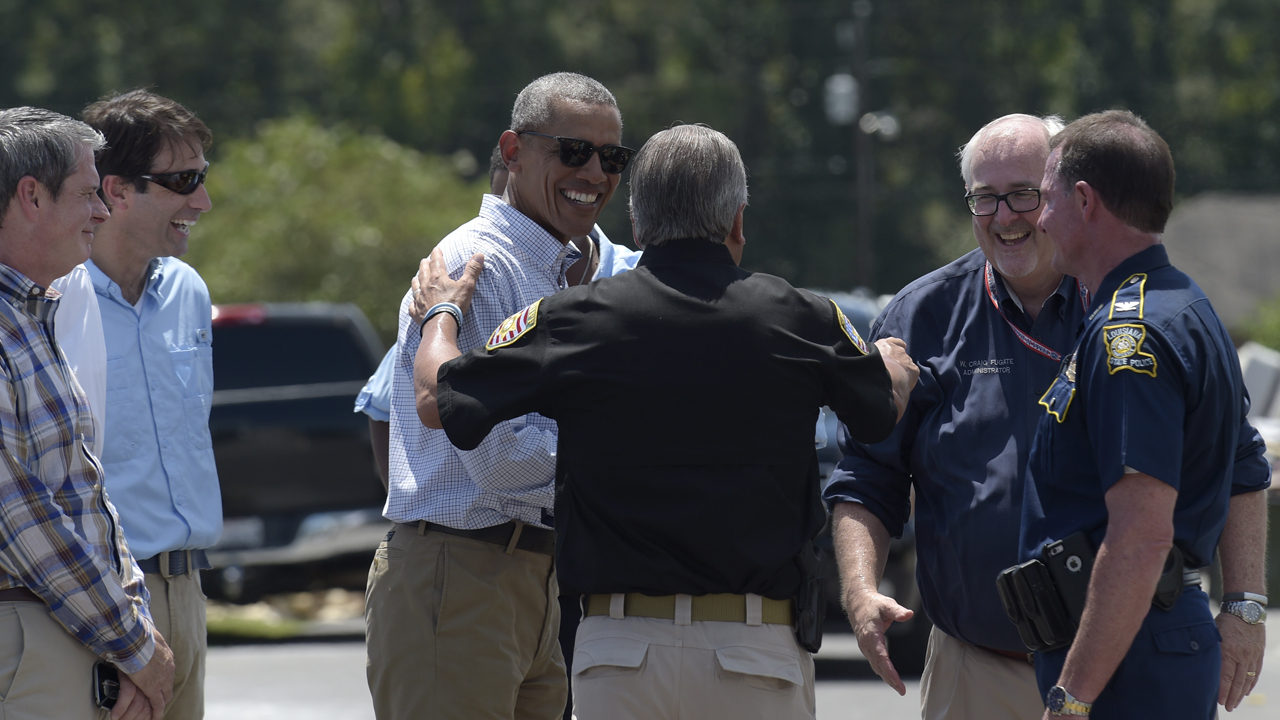 Obama visits Louisiana as relief efforts continue