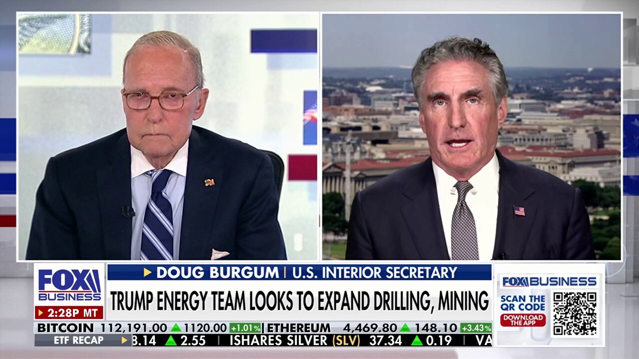 U.S. Interior Secretary Doug Burgum joins ‘Kudlow’ to discuss the former Biden administration’s sanctions against Alaska, President Donald Trump’s winning energy policy and more.