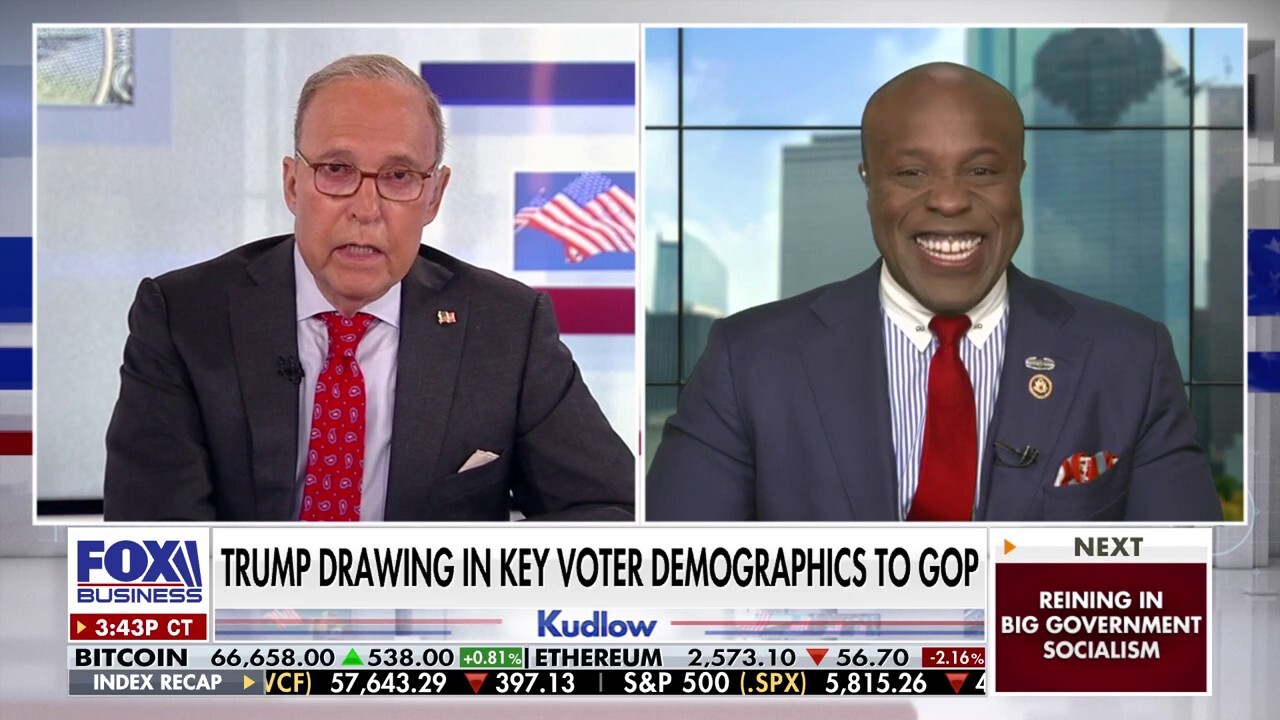 Rep. Wesley Hunt, R-Texas, discusses the former president gaining popularity among minority voters on 'Kudlow.'