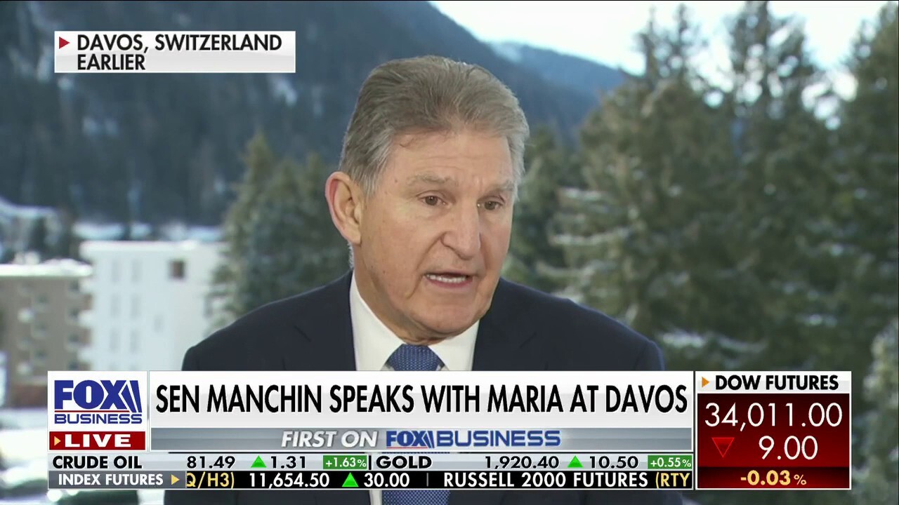 Sen. Joe Manchin, D-W.V., discusses raising the debt ceiling, possible spending cuts and domestic energy investment on 'Mornings with Maria' from the World Economic Forum in Davos, Switzerland.