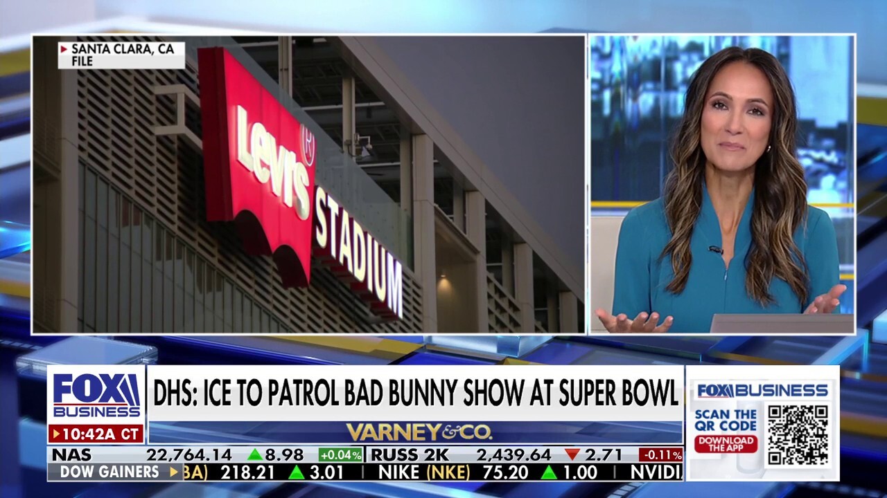 FOX Business' Lydia Hu reports on the Department of Homeland Security announcing immigration enforcement officers will be attending the Super Bowl after the NFL revealed Bad Bunny would be headlining the halftime show.