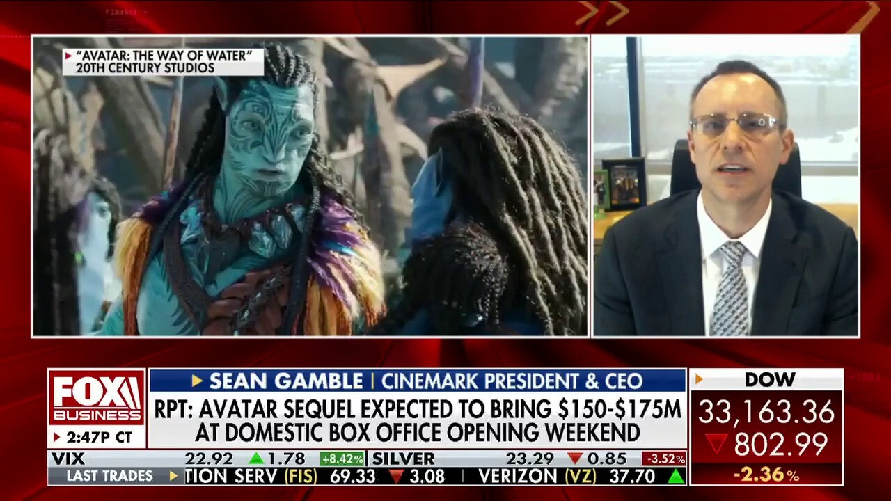 Cinemark president CEO Sean Gamble discusses the opening of 'Avatar: The Way of Water,' the long-awaited sequel to the world's highest-grossing film on 'The Claman Countdown.'