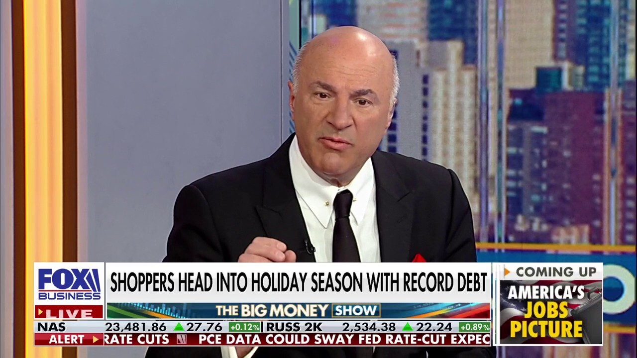 O'Leary Ventures Chairman Kevin O'Leary urges shoppers to avoid holiday debt as credit card balances surge on 'The Big Money Show.'
