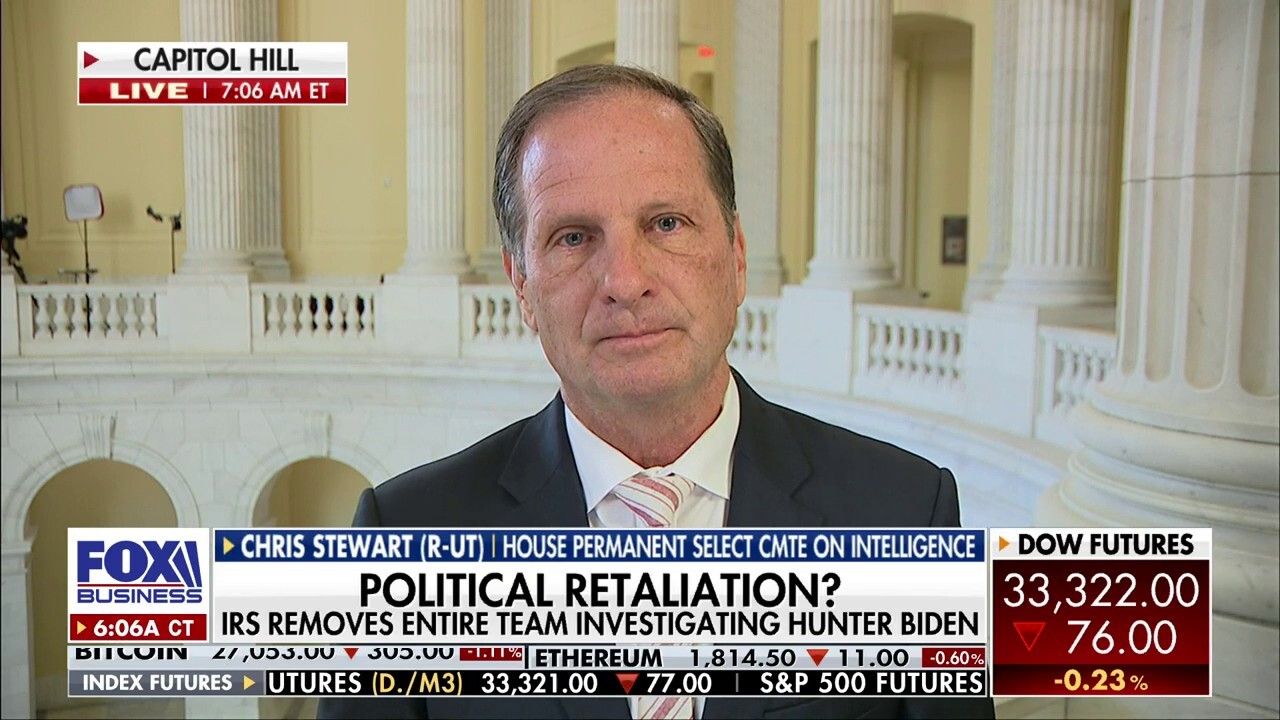 Key witnesses in Biden family schemes 'fearful of their own government': Rep. Chris Stewart