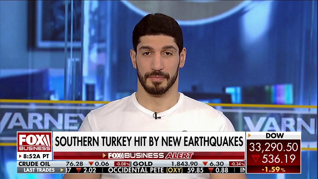Former NBA player Enes Kanter Freedom slams the NBA over its latest strategic partnership with Chinese-based Ant Group and responds to another earthquake rattling Turkey on 'Varney & Co.'