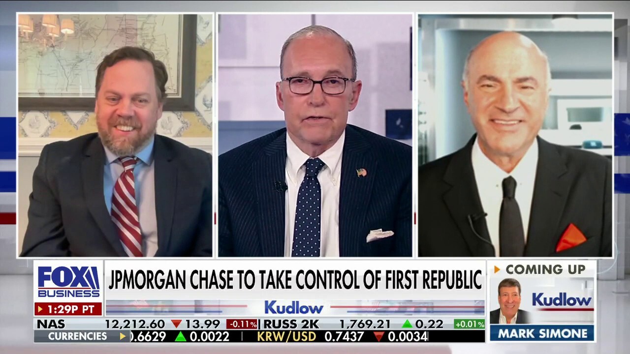 ‘Shark Tank’s’ Kevin O’Leary and Breitbart economics and finance editor John Carney join ‘Kudlow’ on JPMorgan Chase's plan to ‘eat’ First Republic’s ‘garbage’ deposits and assets.