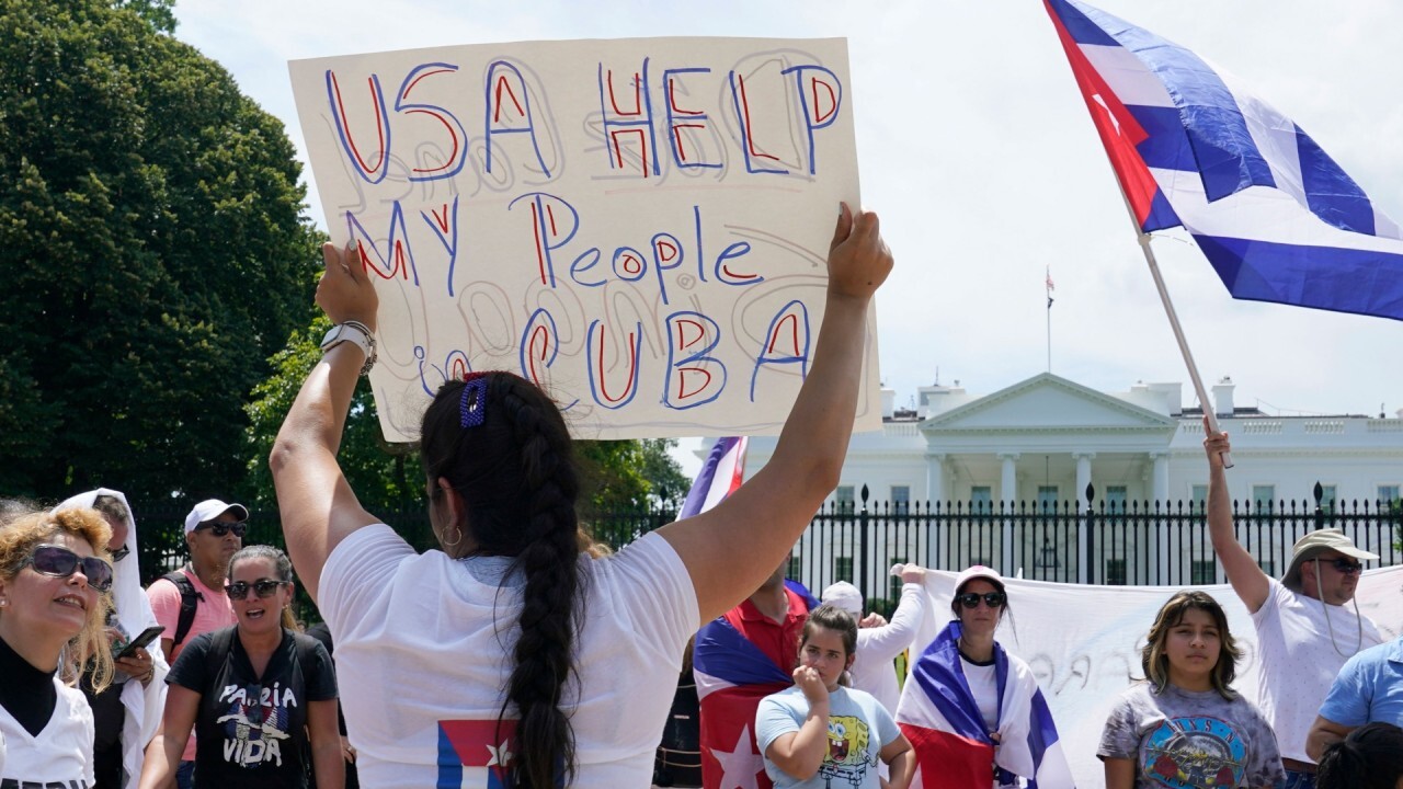 Protesters call on Biden to intervene in Cuba