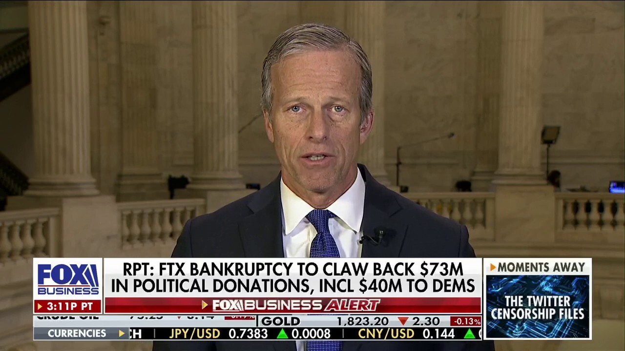 Sen. John Thune, R-SD., reacts to the arrest of FTX founder Sam Bankman-Fried on 'The Evening Edit.'