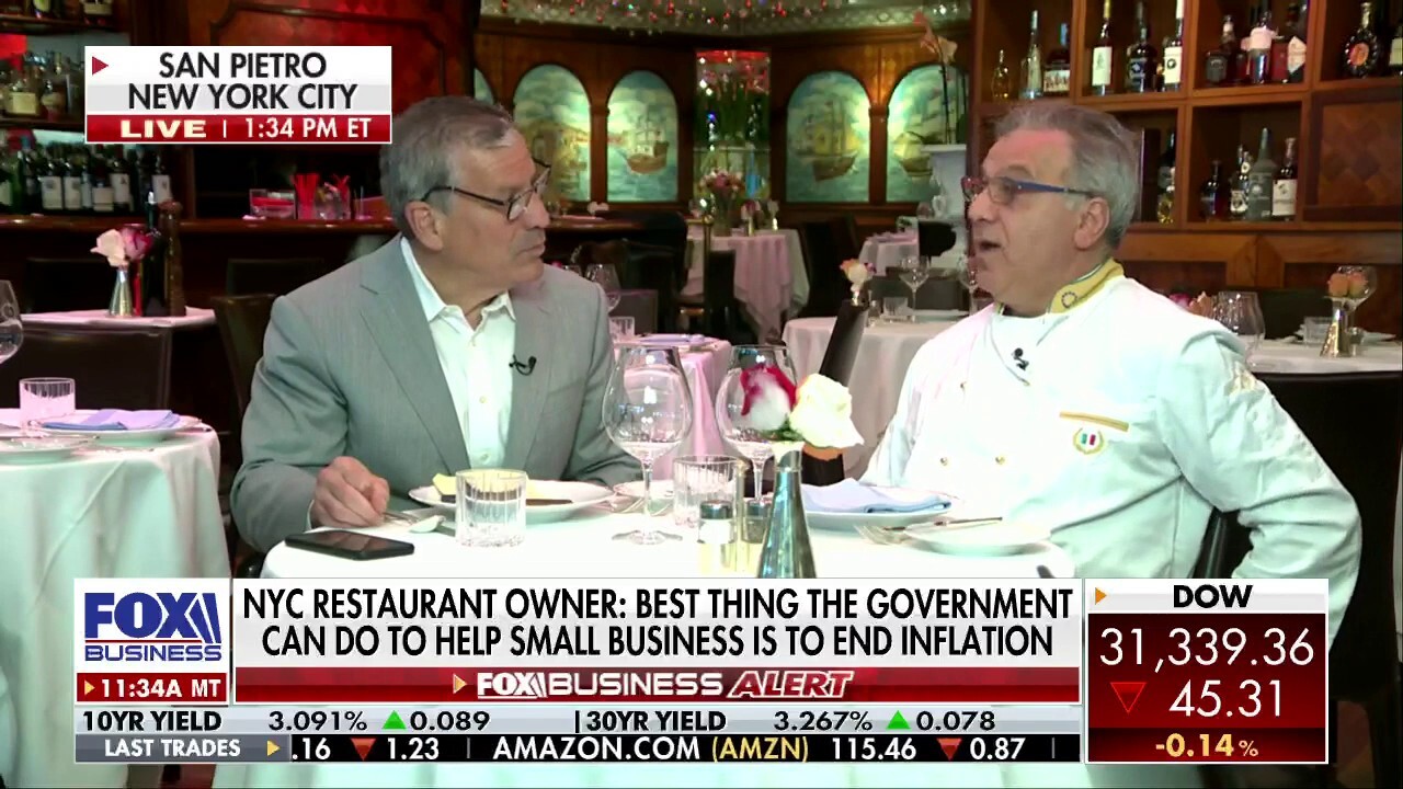 San Pietro owner Gerardo Bruno says inflation and crime are preventing his business from fully rebounding from the pandemic on 'Cavuto: Coast to Coast.'