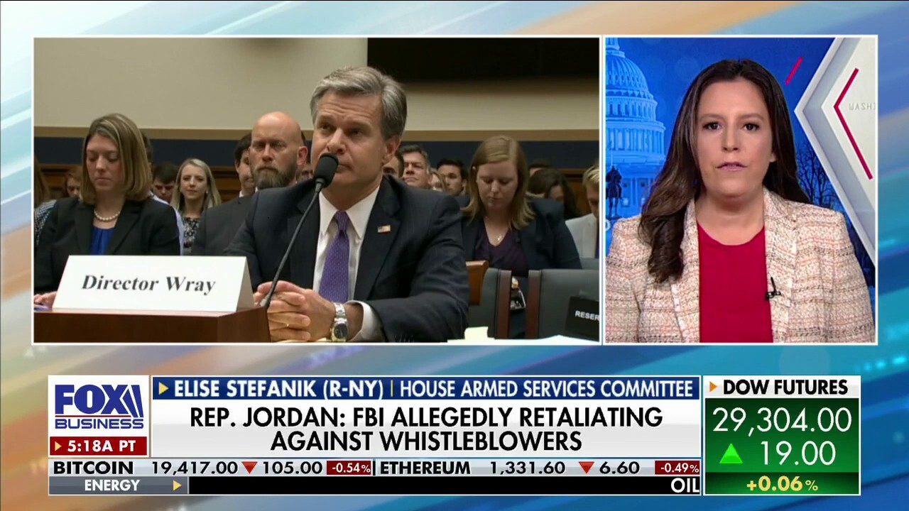 Rep. Elise Stefanik, R-N.Y., weighs in on the FBI allegedly retaliating against whistleblowers, arguing that Americans are ‘losing faith’ in the agency because of its ‘politicization.’