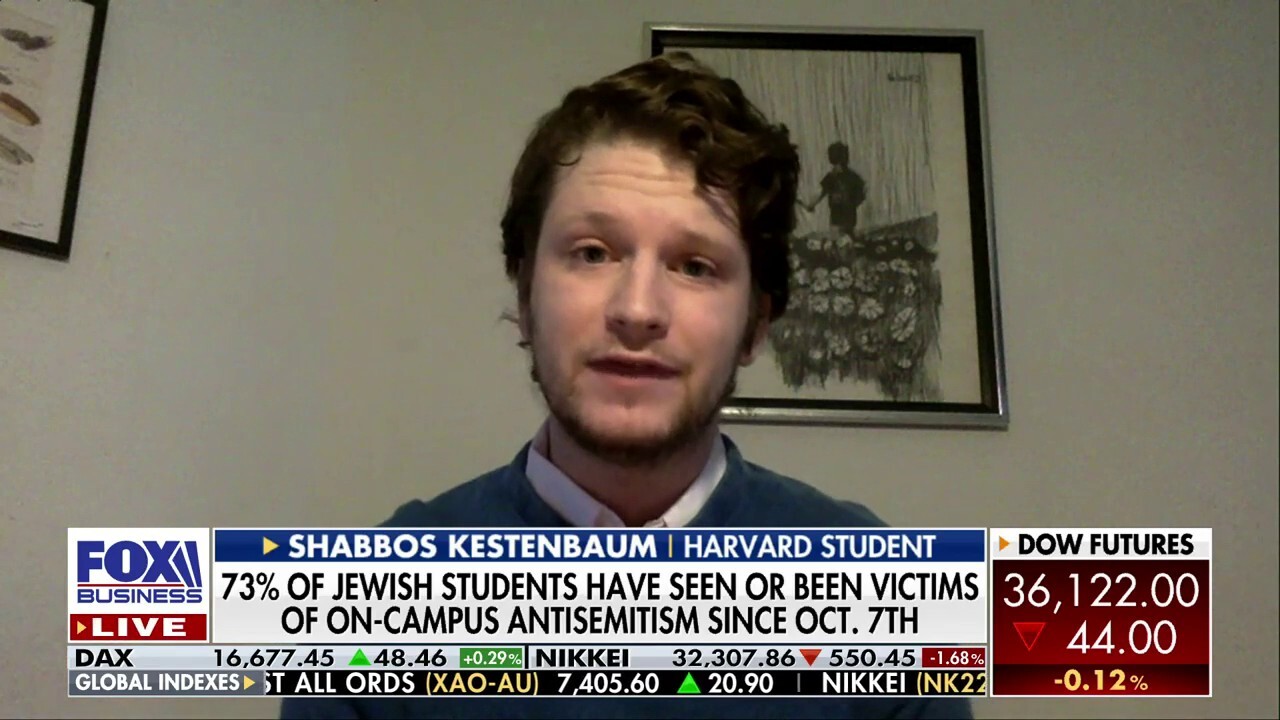 Harvard student Shabbos Kestenbaum reacts to UPenn President Liz Magills remarks following her House hearing testimony and discusses the rise of antisemitism on college campuses and concerns over threats to Jewish sites and communities.