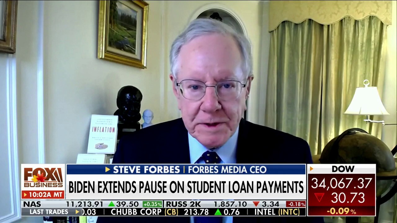 Forbes Media CEO Steve Forbes reacts to Biden extending the student loan repayment freeze on 'Cavuto: Coast to Coast.'