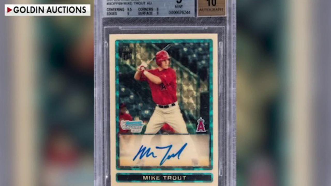 Mike Trout baseball card sets record on auction block 