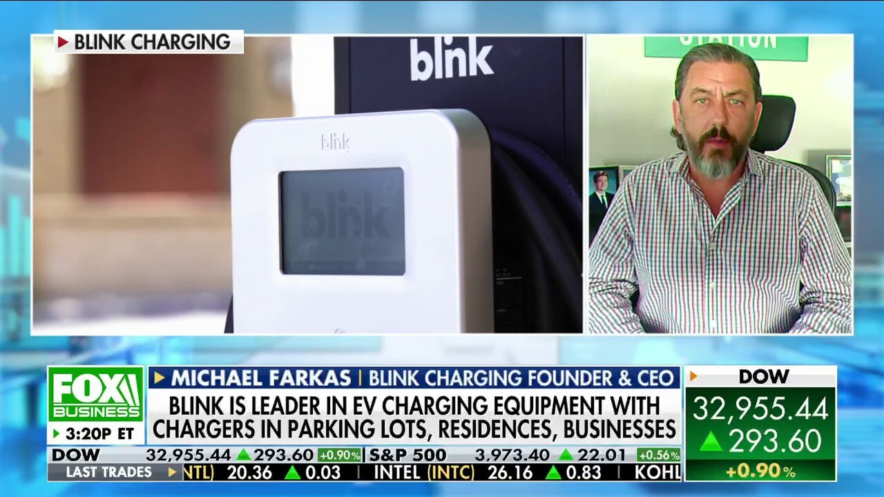 Blink Charging founder and CEO Michael Farkas discusses his plan to take on Elon Musk's charging infrastructure on 'The Claman Countdown.'
