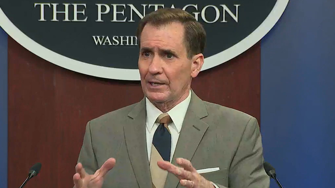 Pentagon Press Secretary John Kirby holds briefing as Russia's invasion entered twelfth day