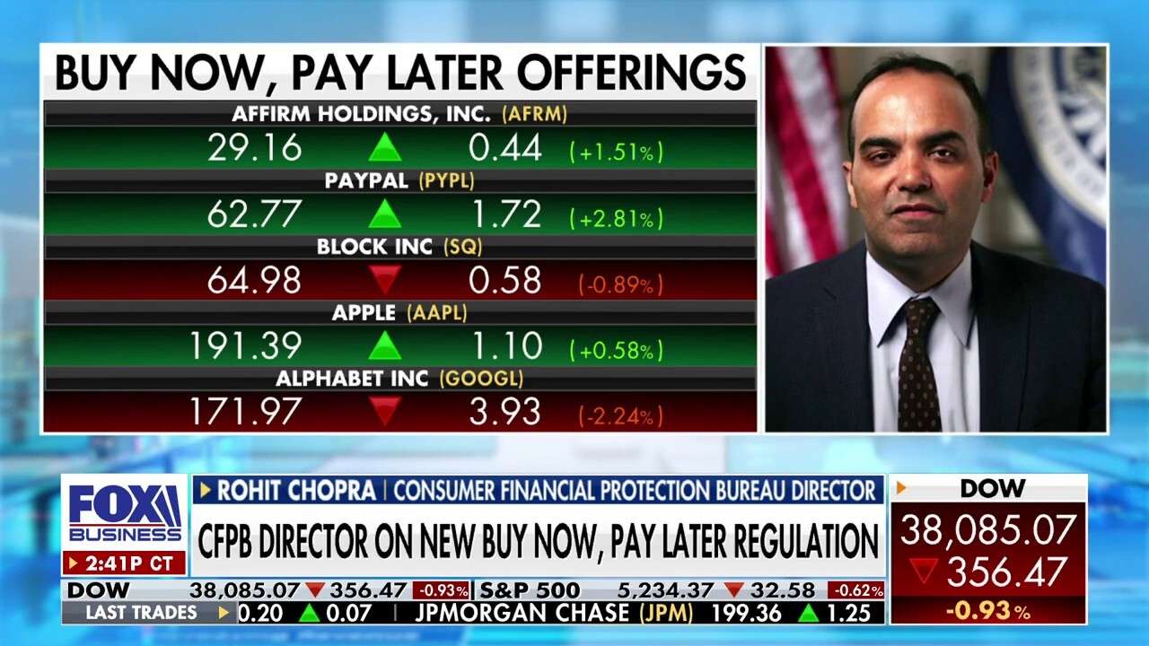  Consumer Financial Protection Bureau Director Rohit Chopra unveils proposed regulations to protect consumers on 'The Claman Countdown.'