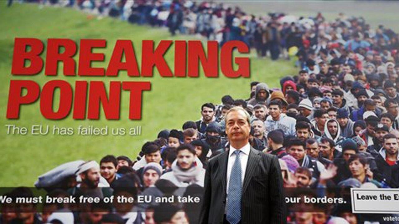 Outrage over Brexit 'leave' poster 