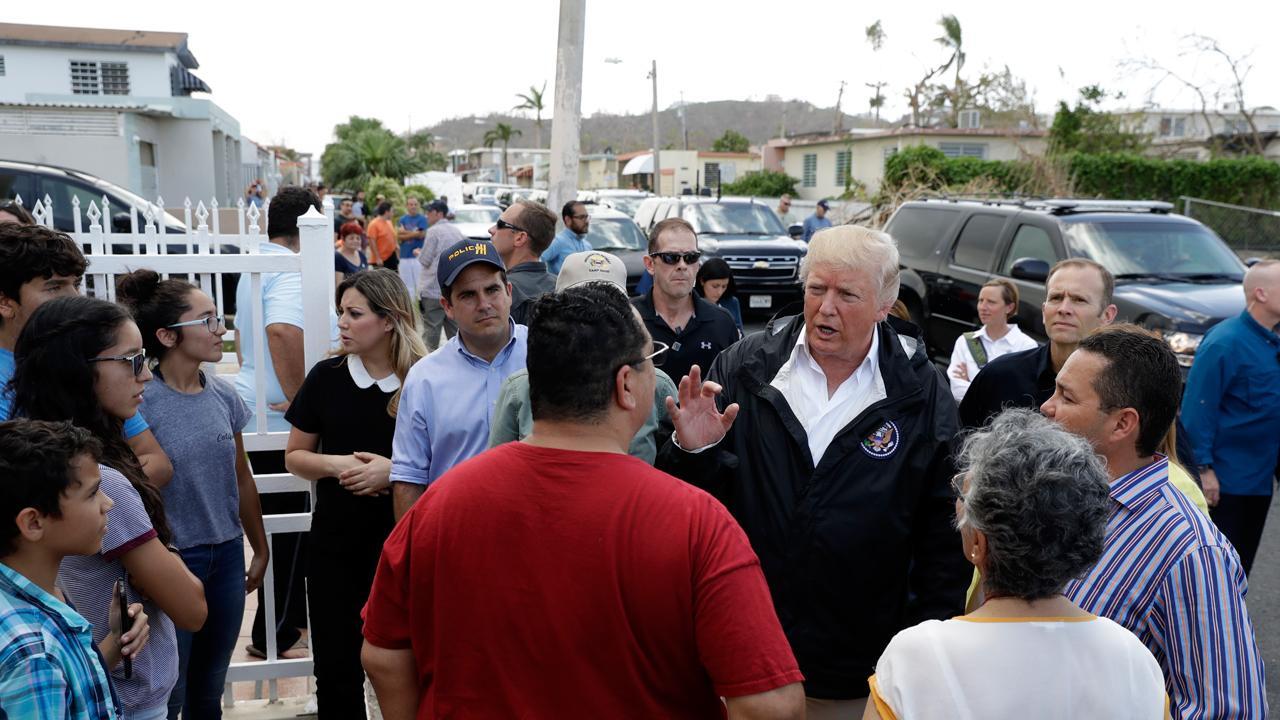 Trump touts hurricane relief efforts in Puerto Rico