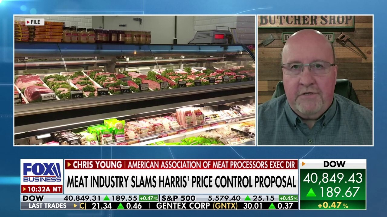 The American Association of Meat Processors executive director Chris Young criticizes Kamala Harris' price control proposal on 'Cavuto: Coast to Coast.'