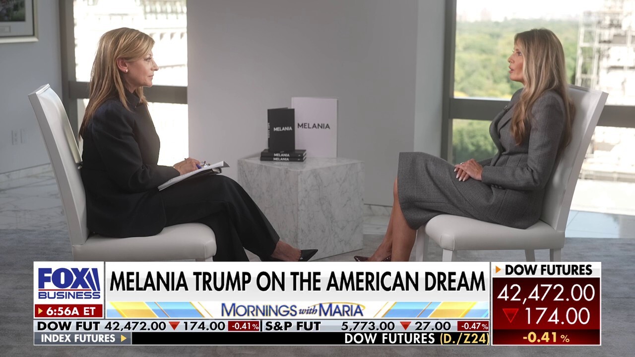 Melania Trump credits her 'courage, self-motivation' helping to accomplish the American dream