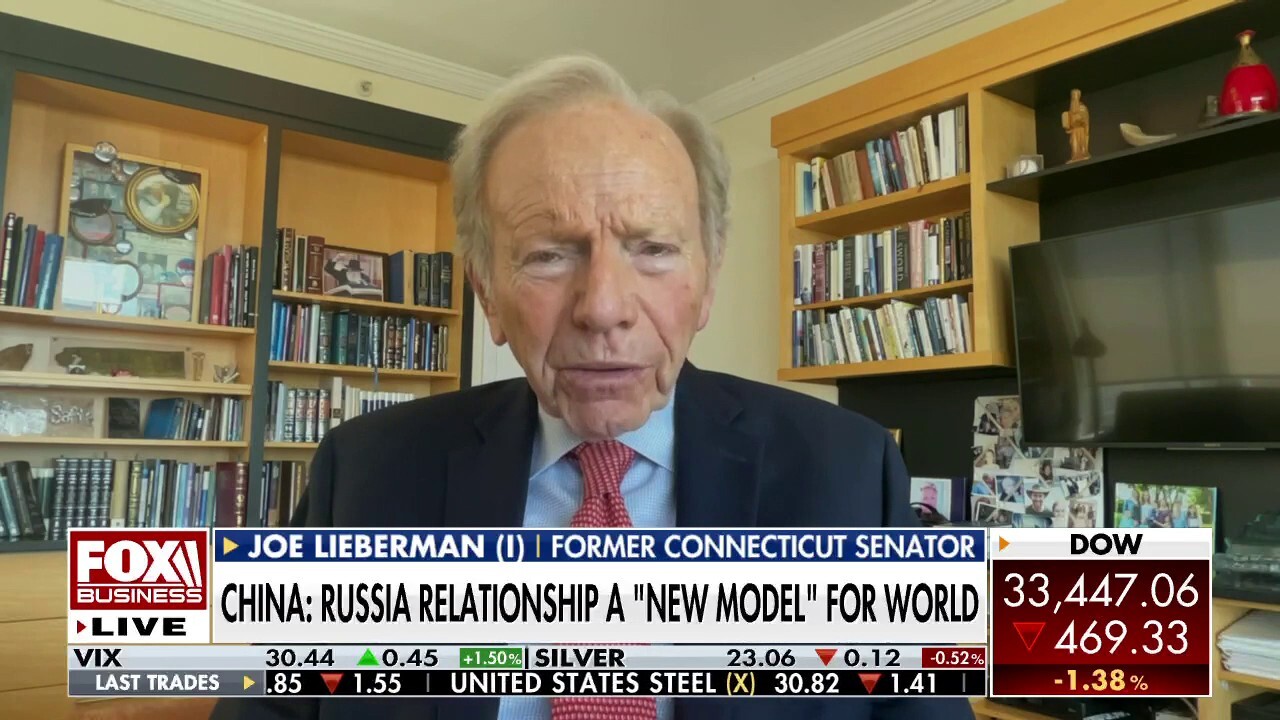 Former Sen. Joe Lieberman, I-Conn., argues that Vladimir Putin and Xi Jinping’s partnership is the closest the communist parties have been ‘in decades’ amid the Ukraine invasion. 