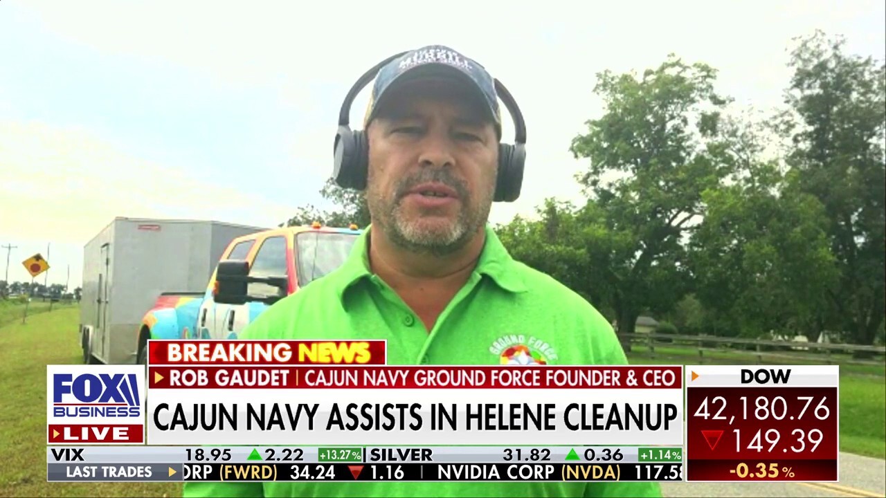 Cajun Navy Ground Force President and CEO Robert Gaudet discusses the Hurricane Helene search and rescue operation on 'Cavuto: Coast to Coast.'