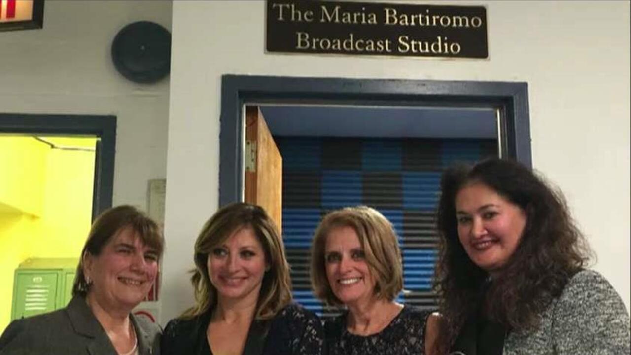 The Maria Bartiromo Broadcast Studio unveiled at Brooklyn high school