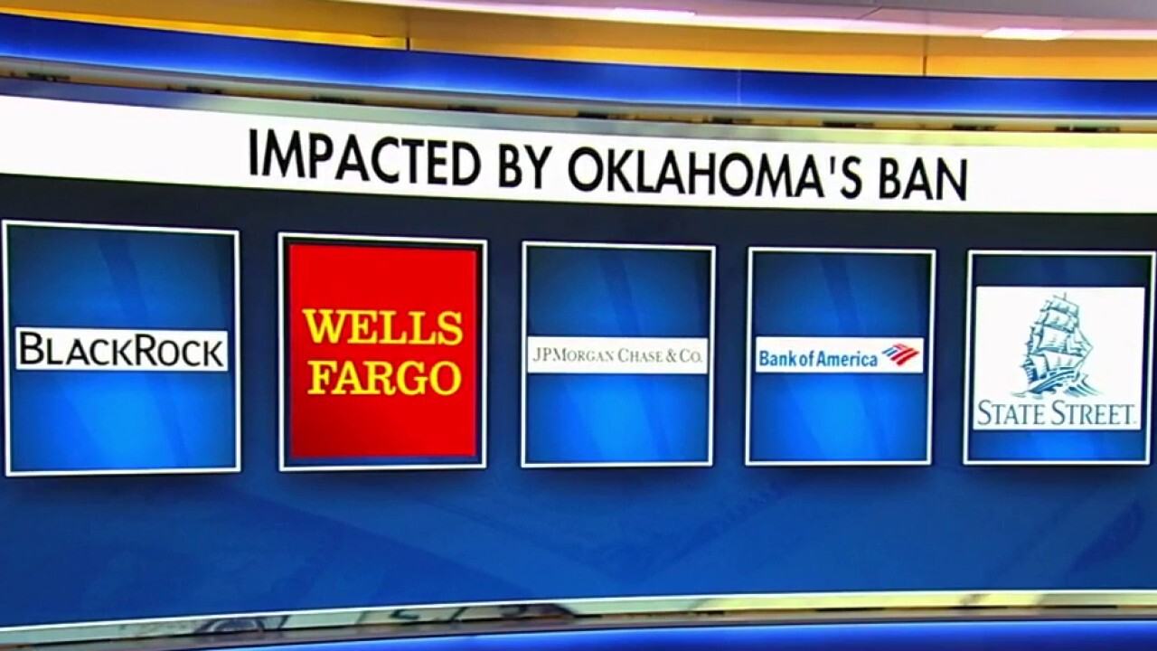 Oklahoma bans more than a dozen woke banks from doing business with the state