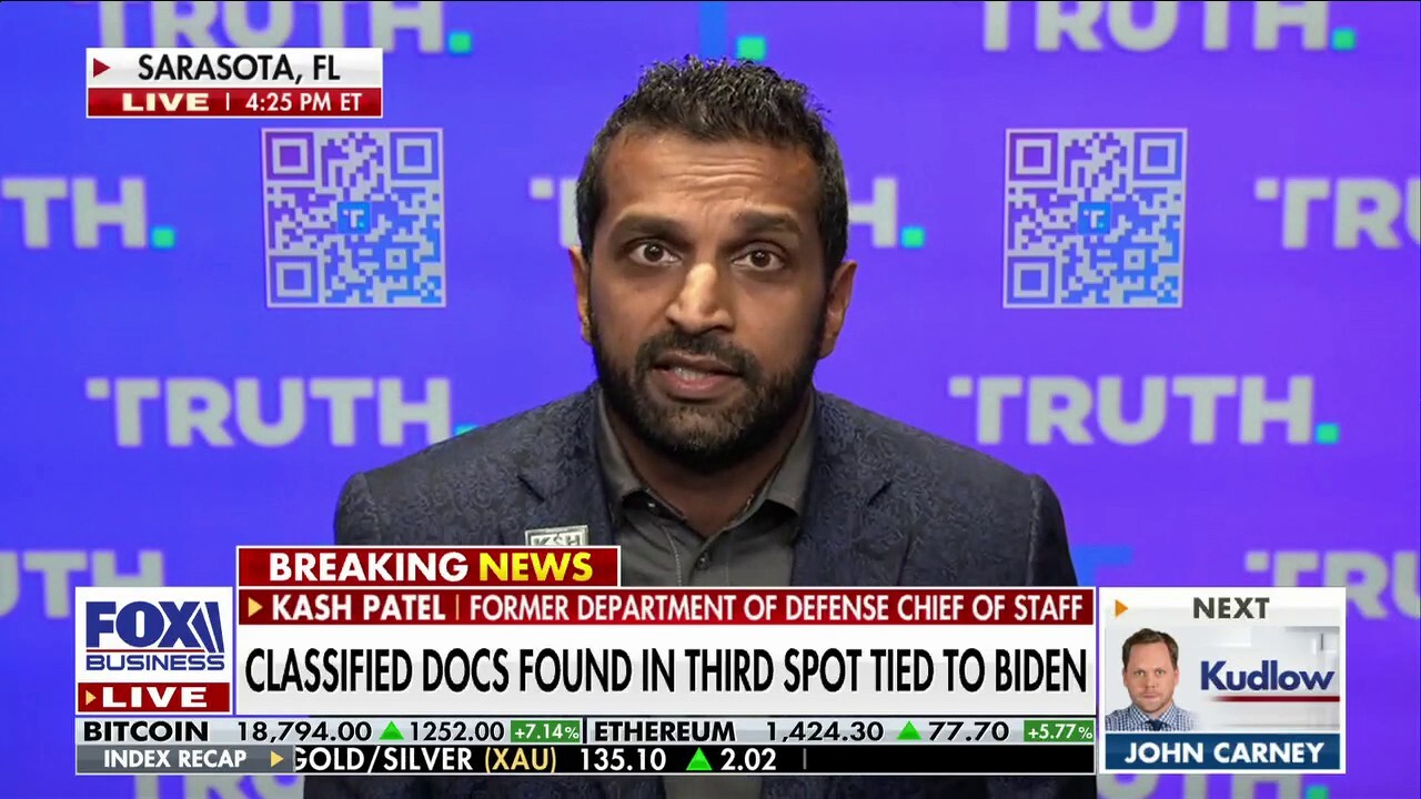 Kash Patel on Biden classified docs: 'These documents have been on the move for seven years'