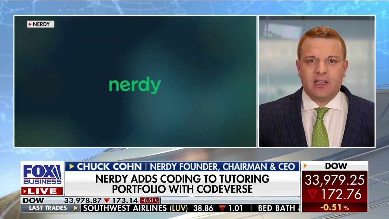 Nerdy founder and CEO Chuck Cohn discusses the acquisition of coding platform Codeverse and if online education will live on in a post-pandemic world on 'The Claman Countdown.'
