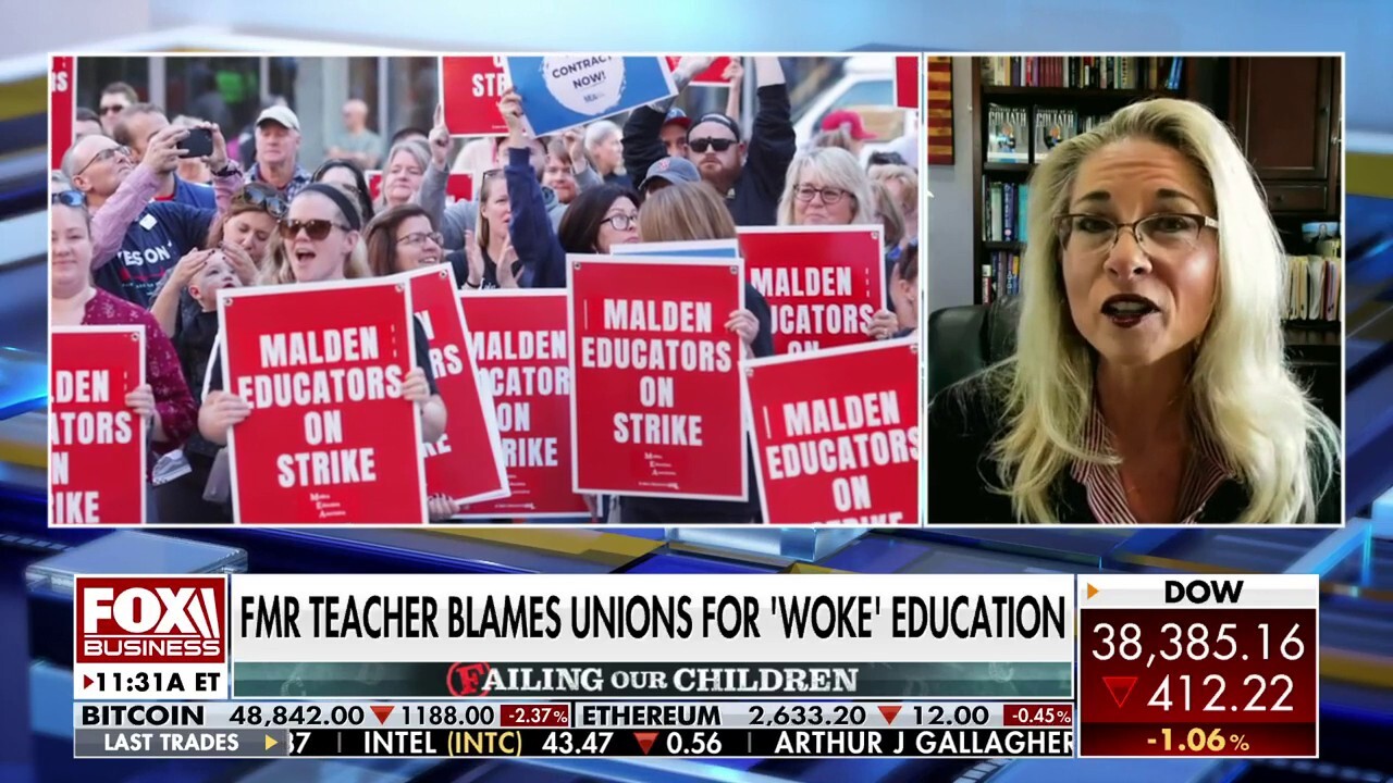 For Kids And Country founder Rebecca Friedrichs argues teachers unions are to blame for woke education 'Varney & Co.'