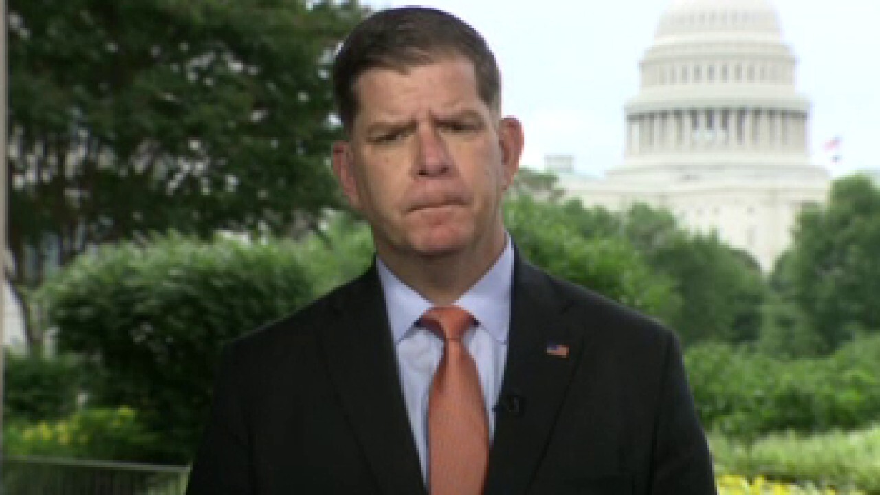 Labor Secretary Marty Walsh dodges a question about which states are bouncing back in the job market.