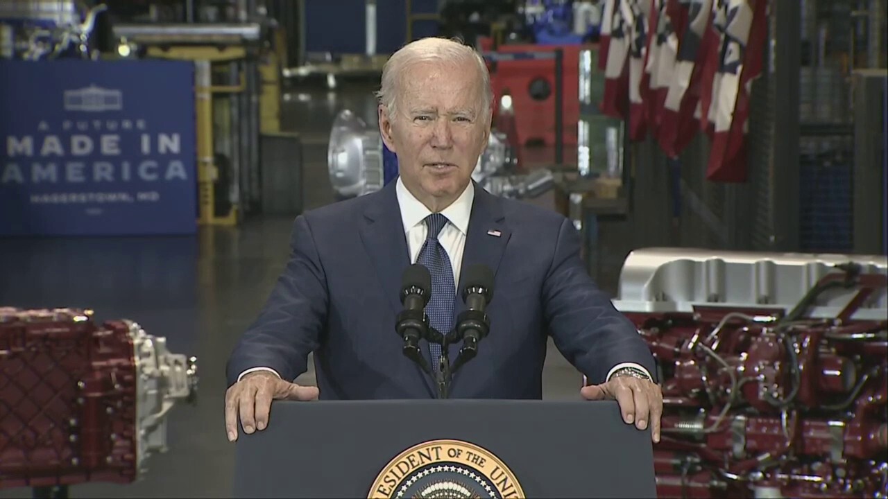 President Biden blamed OPEC+ for rising gas prices, while crediting himself for bringing prices down recently, at a Maryland event Friday.