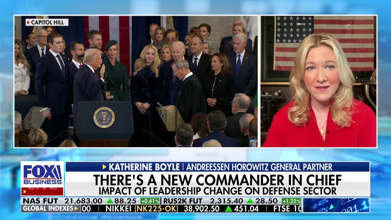 Andreessen Horowitz general partner Katherine Boyle discusses the impact of leadership change on the defense sector on ‘The Claman Countdown.’