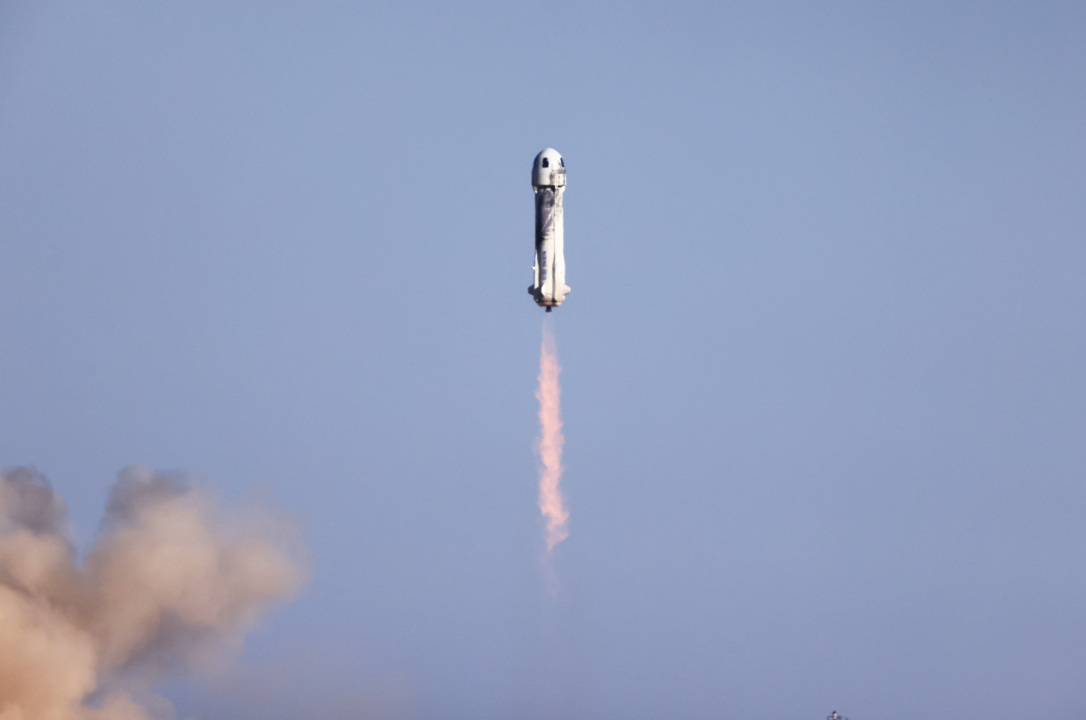 Blue Origin's third human spaceflight, the first with 6 on board.
